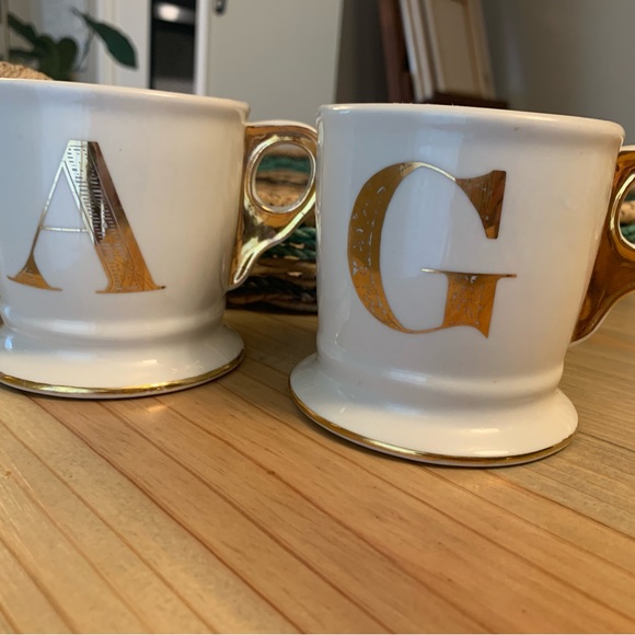 A & G Monogram Initial Mugs by Anthropologie (sold separately) - Picture 2 of 5
